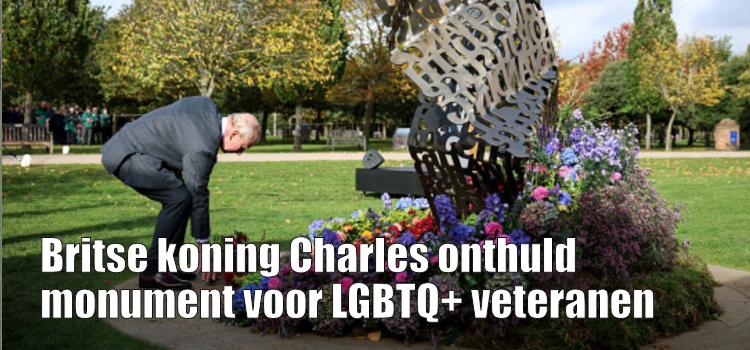 Britse koning Charles onthuld monument voor LGBTQ+ veteranen