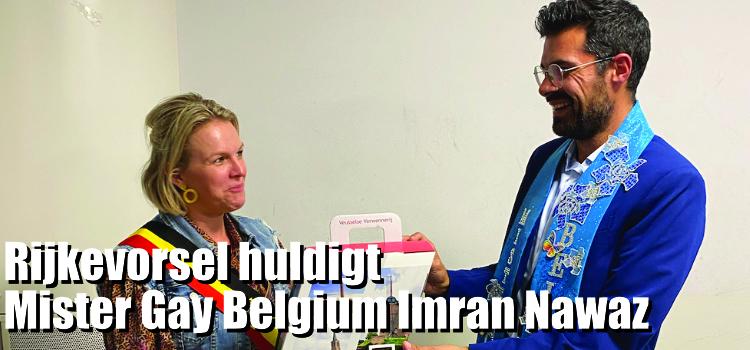 Rijkevorsel huldigt Mister Gay Belgium Imran Nawaz