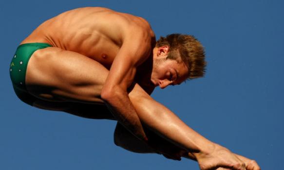 Olympisch duiker Matthew Mitcham hangt zwembroek aan de haak