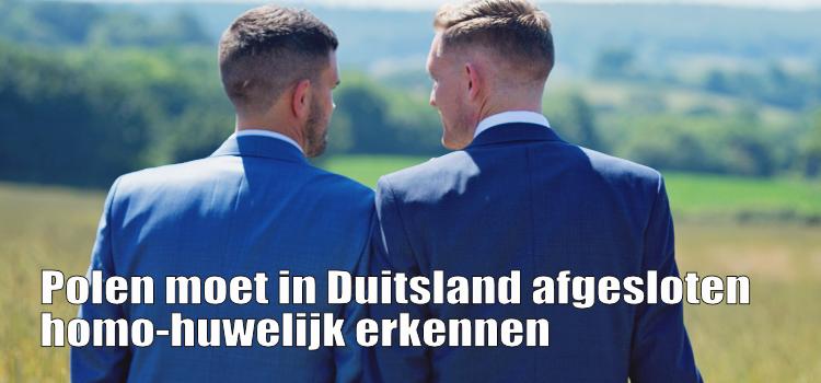 Polen moet in Duitsland afgesloten homo-huwelijk erkennen