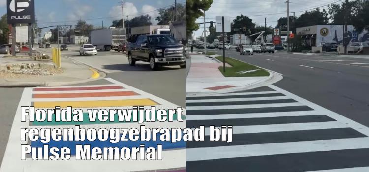 Florida verwijdert regenboogzebrapad bij Pulse Memorial