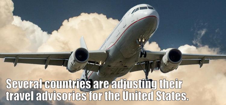 Several countries are adjusting their travel advisories for the United States.