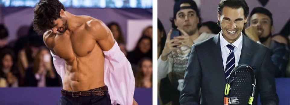 Rafael Nadal speelt striptennis tegen ondergoedmodellen