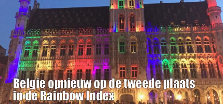 Belgie opnieuw op de tweede plaats in de Rainbow Index