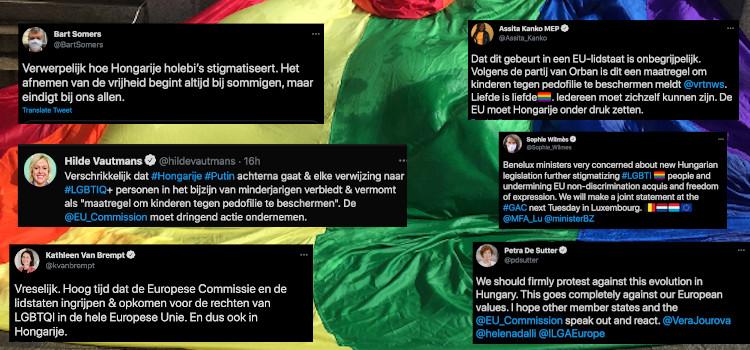 Belgische politici reageren op goedgekeurde anti-LGBT wet in Hongarije