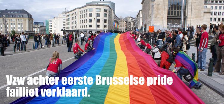 Vzw achter eerste Brusselse pride failliet verklaard.