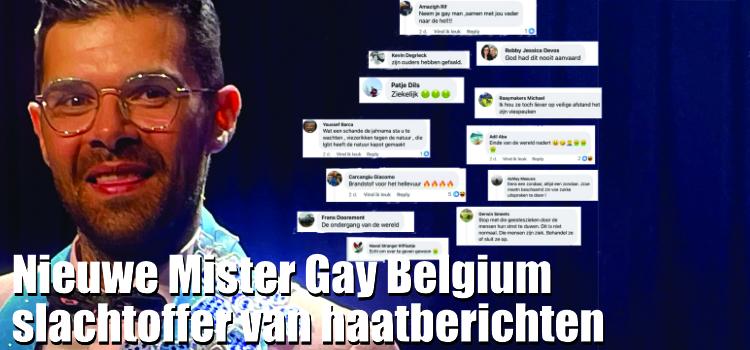 Nieuwe Mister Gay Belgium slachtoffer van haatberichten