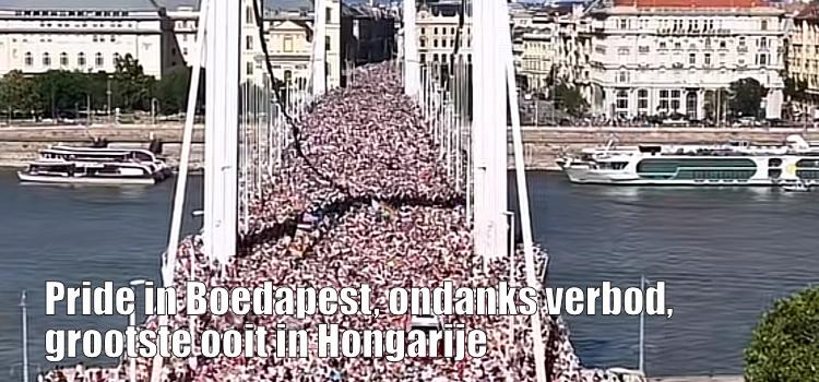 Pride in Boedapest, ondanks verbod, grootste ooit in Hongarije