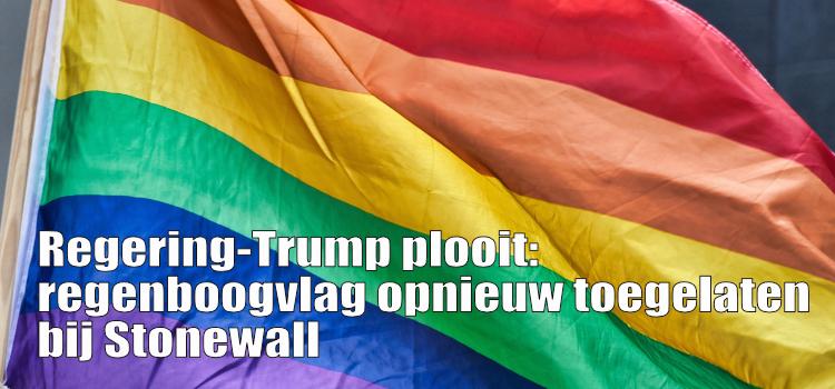 Regering-Trump plooit: regenboogvlag opnieuw toegelaten bij Stonewall
