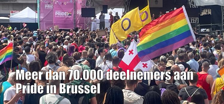 Meer dan 70.000 deelnemers aan Pride in Brussel